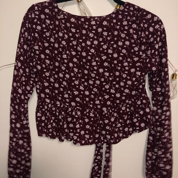Pacsun Floral Tie Top - Picture 2 of 3
